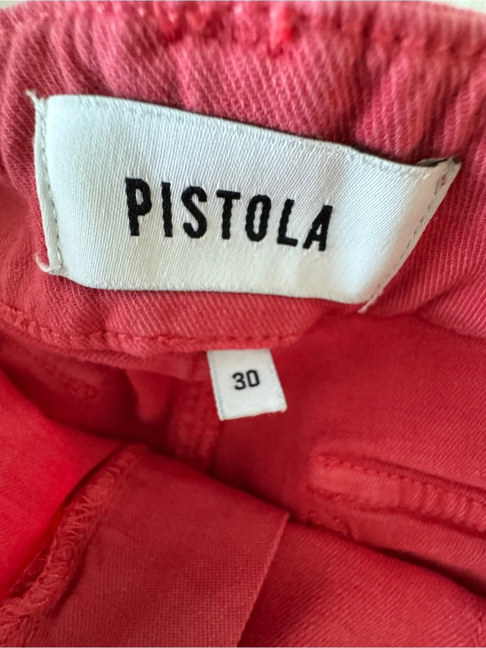 Pistola Mara Cargo Utility Shorts Hibiscus Red Pink Stretch Size 30